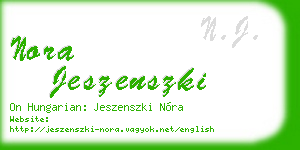 nora jeszenszki business card